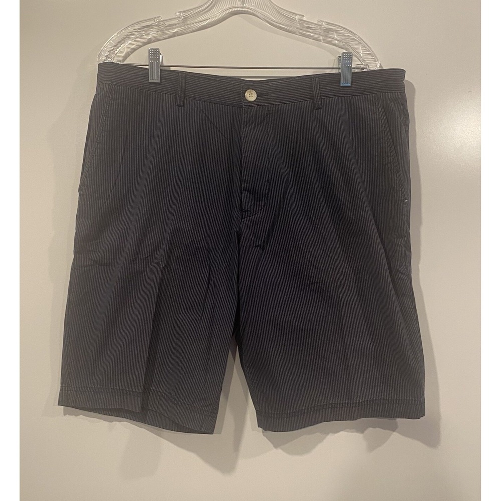 Hugo Boss‎ Clyde1-W Mens 36R Navy Blue Pinstripe Regular Fit Chino Shorts
